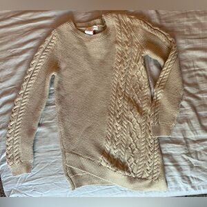 Tommy Bahama Cream Cable-Panel Crewneck Sweater